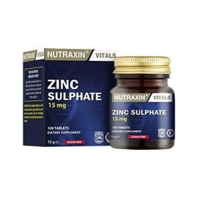 Nutraxin Zinc Sulphate Çinko 15 mg 100 Tablet