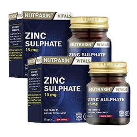 Nutraxin Zinc Sulphate Çinko 15 mg 100 Tablet