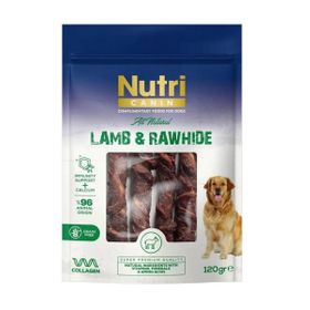 Nutri Canin 120 gr Kuzu Eti Sarılı Kemik Köpek Ödül Maması