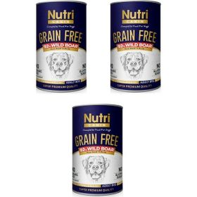 Nutri Canin 3x400 gr Yaban Domuzlu Tahılsız Köpek Konservesi