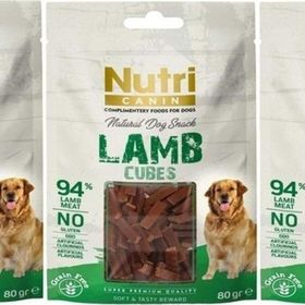 Nutri Canin 3x80 gr Lamb Cubes Tahılsız Kuzu Küpleri Köpek Ödülü