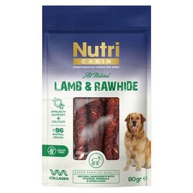 Nutri Canin 80 gr Kuzu Eti Sarılı Kemik Köpek Ödül Maması