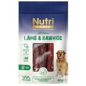 Nutri Canin 80 gr Kuzu Eti Sarılı Kemik Köpek Ödül Maması