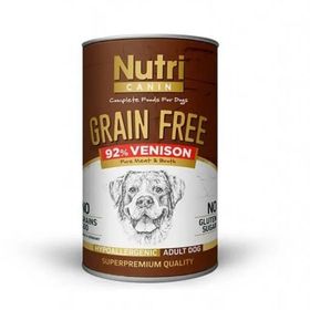 Nutri Canin %92 Geyik Etli Tahılsız 400 gr Köpek Konservesi