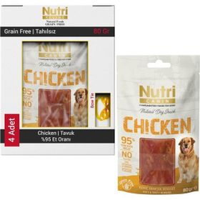 Nutri Canin Chicken Tahılsız %95 Tavuklu 4x80 gr Köpek Ödülü