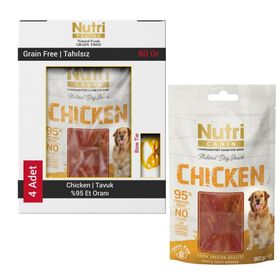 Nutri Canin Chicken Tahılsız %95 Tavuklu 4x80 gr Köpek Ödülü