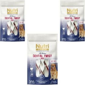 Nutri Canin Dental Twist Biftekli Diş Sağlığı Köpek Ödülü 3x80 gr Köpek Ödülü