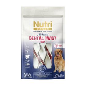 Nutri Canin Dental Twist S-M 80 gr Sığır Etli Diş Sağlığı Köpek Ödülü