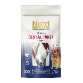 Nutri Canin Dental Twist Sığır Etli M-L 120 gr Köpek Ödülü