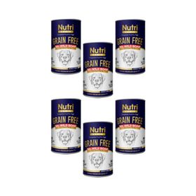 Nutri Canin Domuz Etli Tahılsız 6x400 gr Konserve Yetişkin Köpek Maması
