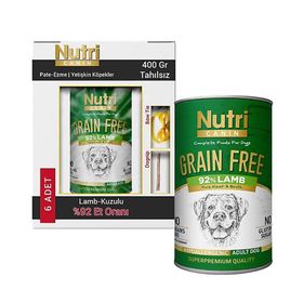 Nutri Canin Kuzu Etli Tahılsız 6x400 gr Köpek Konserve