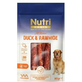 Nutri Canin Rawhide Ördek Eti 80 gr Sargılı Burgu Kemik Köpek Ödülü