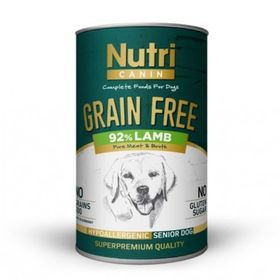 Nutri Canin Tahılsız 400 gr %92 Kuzu Etli Yaşlı Köpek Yaş Maması