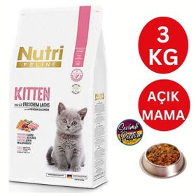 Nutri Feline 3 kg Glutensiz Somonlu Dusuk Tahilli Acik Yavru Kedi Mamasi