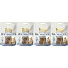 Nutri Feline 4 Adet %95 Tavuk ve Balık Etli Snack 50 gr Kedi Ödül Maması