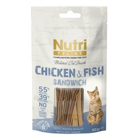 Nutri Feline 50 gr Tahılsız Tavuk ve Balıklı Kedi Ödül Maması