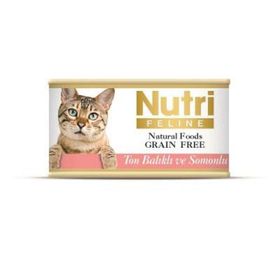 Nutri Feline 80 gr Tahılsız Ton Balıklı Somonlu Kedi Konservesi