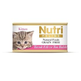 Nutri Feline 85 gr Kitten Tavuklu Ton Balıklı Yavru Konservesi