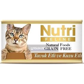 Nutri Feline 85 gr Tavuklu Kuzu Etli Tahılsız Kedi Konservesi