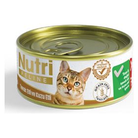 Nutri Feline 85 gr Tavuklu Kuzu Etli Tahılsız Konserve Kedi Maması