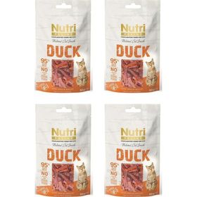Nutri Feline Duck Ördek Etli Tahılsız 4x50 gr Kedi Ödülü