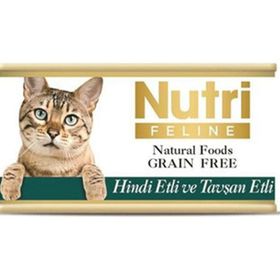 Nutri Feline Hindi Etli Ve Tavşanlı Tahılsız 85 gr Yetişkin Kedi Maması