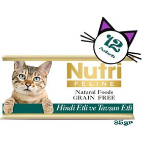 Nutri Feline Hindili & Tavşanlı Yaş 12x85 gr Kedi Maması