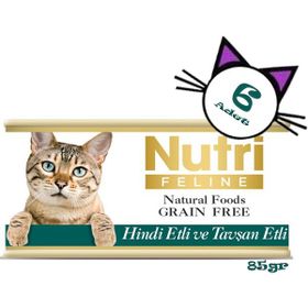 Nutri Feline Hindili & Tavşanlı Yaş 6x85 gr Kedi Maması