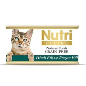 Nutri Feline Hindili ve Tavşan Etli Yetişkin 85 gr Kedi Yaş Mama