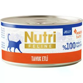 Nutri Feline Jelly Tavuk Etli Tahılsız 70 gr Kedi Konservesi