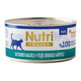 Nutri Feline Okyanus Balığı ve Yeşil Dudaklı Midye 70 gr Tahılsız Kedi Konservesi