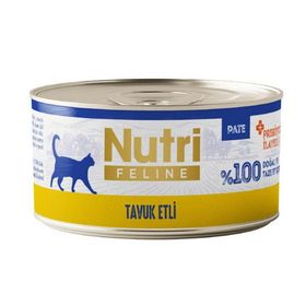 Nutri Feline Pate Tavuk Etli Tahılsız 70 gr Kedi Konservesi