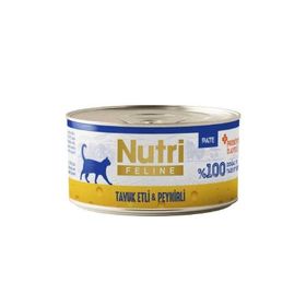 Nutri Feline Pate Tavuk Etli ve Peynirli Tahılsız 70 gr Kedi Konservesi