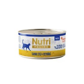 Nutri Feline Pate Tavuk Etli ve Peynirli Tahılsız 70 gr Kedi Konservesi