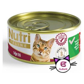Nutri Feline Sığır Etli Tahılsız 6x85 gr Yaş Kedi Mama