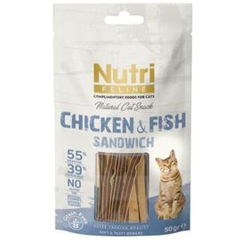 Nutri Feline Tahılsız Chicken&Fish Sandwich 50 gr Kedi Ödülü