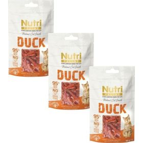 Nutri Feline Tahılsız Ördekli 50 gr 3'lü Kedi Ödül Maması