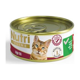 Nutri Feline Tahılsız Sığır Etli ve Zeytinli 12x85 gr Kedi Konserve