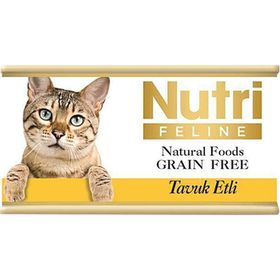 Nutri Feline Tahılsız Tavuk Etli 8x85 gr Kedi Konserve