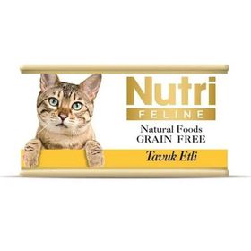 Nutri Feline Tahılsız Tavuk Etli Kuzulu 85 gr Konserve Kedi Maması