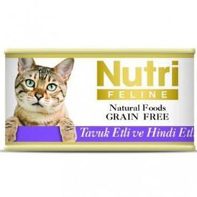 Nutri Feline Tahılsız Tavuk ve Hindi Etli 12x85 gr Kedi Konserve