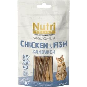 Nutri Feline Tahılsız Tavuklu 50 gr 3'lü Kedi Ödül Maması