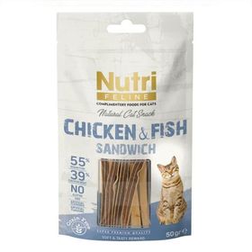 Nutri Feline Tahılsız Tavuklu Balıklı 50 gr Kedi Ödül