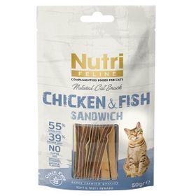 Nutri Feline Tahılsız Tavuklu ve Balıklı 50 gr Kedi Ödül Maması