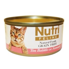 Nutri Feline Tahılsız Ton Balıklı Somonlu Kedi 85x12 Adet Konserve Kedi Maması