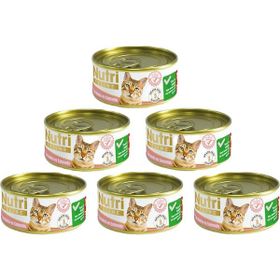 Nutri Feline Tahılsız Ton Balıklı ve Somon Balıklı Yetişkin 6x85 gr Yaş Kedi Mama