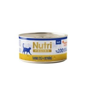 Nutri Feline Tavuk Etli Peynirli Probiyotikli Yetişkin 70 gr Kedi Konservesi