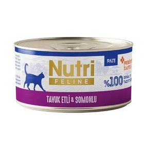 Nutri Feline Tavuk Etli Somonlu Tahılsız 70 gr Kedi Konservesi