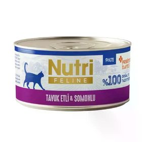 Nutri Feline Tavuk Etli Somonlu Tahılsız 70 gr Kedi Konservesi