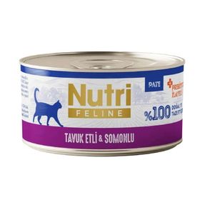 Nutri Feline Tavuk Etli Somonlu Tahılsız 70 gr Kedi Konservesi